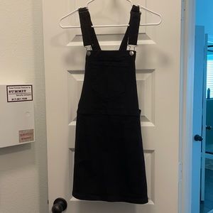 Black overall dress
